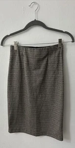 Amanda And Chelsea Pencil Skirt Checkers Brown Size XS (0163) - Picture 1 of 5