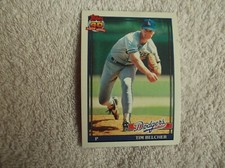 Topps 1991 / MLB "TIM BELCHER" #25 Los Angeles Dodgers Trading Card n25
