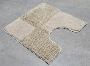  Leandro Macadamia WC-Vorleger mit Ausschnitt 55x55cm Florhöhe: Hoch-Tief-Effekt - Bild 1 von 7