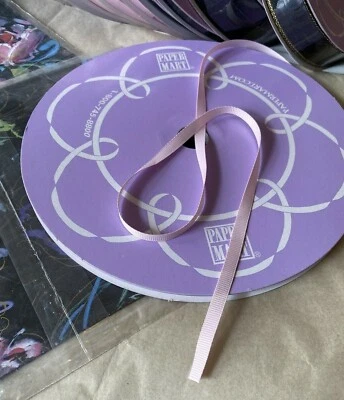 Ribbon Pink 1/4" x 100 Yards Roll Grosgrain Crafts Trim Gift Wrap - Image 1 of 2