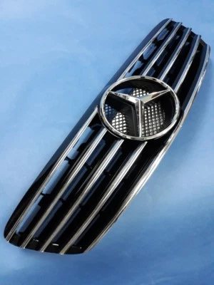 Juego de parrilla delantera negra para Mercedes Benz 1998-2001 (pre-elifting) W220 Clase S Foto 1 de 4