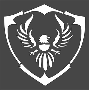 8"x8" Clear Plastic Stencil - Eagle Crest (SC111) - Picture 1 of 2