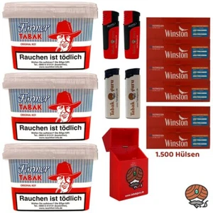 Farmer Original Rot Pfeifentabak Eimer 3x 240g, Winston Extra Hülsen, Zubehör - Bild 1 von 8