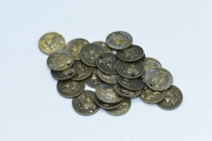 PIRATE COIN - (25) REPLICA Shipwreck Fantasy Treasure Coin .2 OZ REAL METAL - Picture 1 of 4