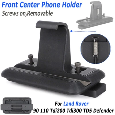 For Land Rover 90 110 Tdi200 Tdi300 TD5 Defender Phone Holder w/ Screws BLACK - Image 1 of 4