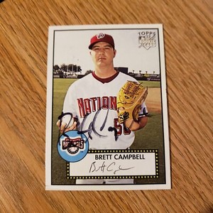 BRETT CAMPBELL Autographed Signed 2007 Topps '52 Baseball card #207 Nationals