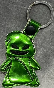 The Nightmare Before Christmas Oogie Boogie Chibi Embroidered Keychain Bag Charm - Picture 1 of 7