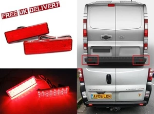 2x luci di arresto coda paraurti rosso per Vauxhall Vivaro Movano Primastar - Foto 1 di 11