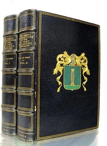 EARLY GENERATIONS Du Pont Allied Families ARMORIAL LEATHER BINDINGS 1923 1st ed - Picture 1 of 12
