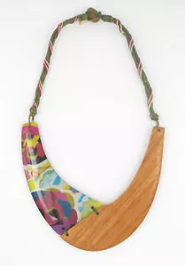 Collier plastron floral bimatière - Bild 1 von 2