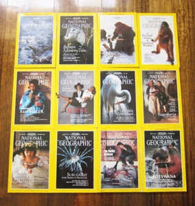 1990 National Geographic Complete Year Set of 12 Magazines Jan-Dec BULK LOT - Picture 1 of 12
