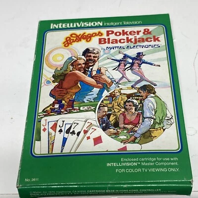 VTG 70s Intellivision Las Vegas Poker & Blackjack Video Game Mattel TV Complete - Image 1 of 4
