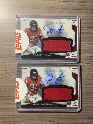 (2) 2014 Topps Finest Devonta Freeman Rookie Patch Autographs Sealed Falcons  - Image 1 of 2
