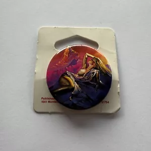 Boris Vallejo Art Pinback Button 1993 VTG Pinup Woman Fantasy - Picture 1 of 3