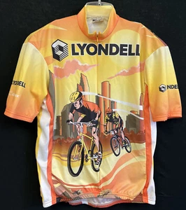 Lyondell ~ VOmax Cycling Jersey Men's XL Austin City & Houston Skyline Graphic - Picture 1 of 5