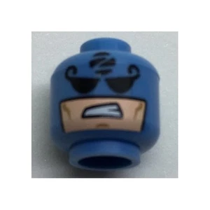 LEGO - Minifig, Head Balaclava - Black Eyes, 'Z' in Circle & Mouth Hole w/ Sneer - Picture 1 of 1