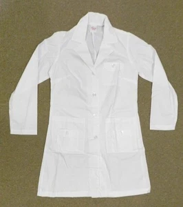 Giacca bianca da laboratorio Premier Uniforms 376 uniforme medica bottoni tasca cappotto 8 nuova - Foto 1 di 5