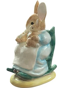 1997 Enesco Beatrix Potter Mrs. Rabbit #269603 Ceramic Coin Bank w/Stopper 7.5" - Picture 1 of 9