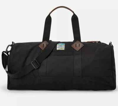 $195 Polo Ralph Lauren Bolso de Lona de Montaña Ligero NEGRO Bolsa de Viaje Nuevo con Etiquetas Foto 1 de 4