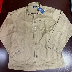 Polo Ralph Lauren Mens Beige Long Sleeve Classic Fit Button Front Shirt Size L - Picture 1 of 4