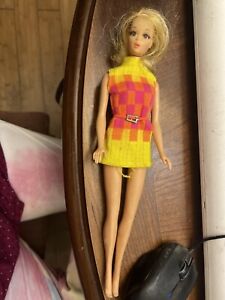 VHTF Vintage Barbie Mattel 1970 Walking Jamie with original dress