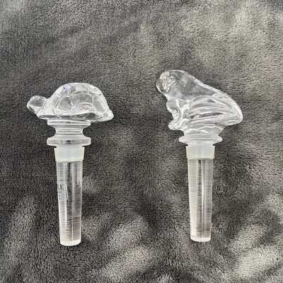 Полотенце полный свинец кристалл вина бутылка пробки лягушка и черепаха сделано в Австрии - Изображение 1 из 4