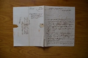 ANTICA LETTERA PRE FILATELICA TRINITA' FOSSANO - TORINO 10 SETTEMBRE 1830 - Imagen 1 de 2