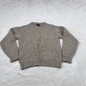 Vintage Lands End Sweater Women Large Wool Blend Made In USA Stretch Chunky Knit - Picture 1 of 8