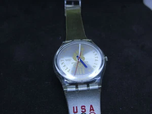 Reloj Swatch Vintage Plata 96 Juegos Olímpicos EE. UU. Swatch Funcionando Batería Nueva - Imagen 1 de 7