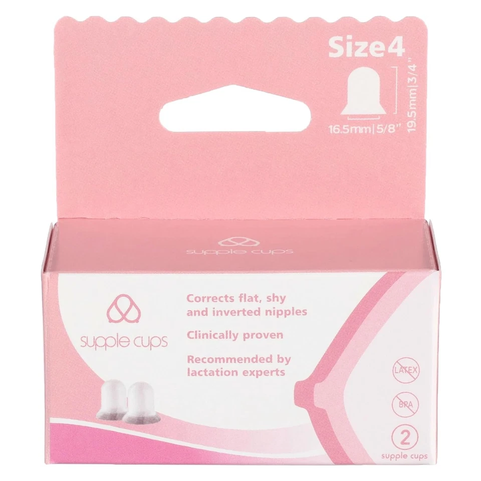 Supple Cups for Flat Shy and Inverted Nipples Size 4 Other Breastfeeding Feeding