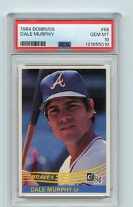 Donruss #66 Dale Murphy Braves 1984 PSA 10 - Imagen 1 de 2