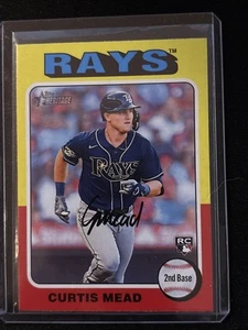 🔥Curtis Mead Rookie 2024 Topps Heritage #176 Tampa Bay Rays (RC) - Picture 1 of 2