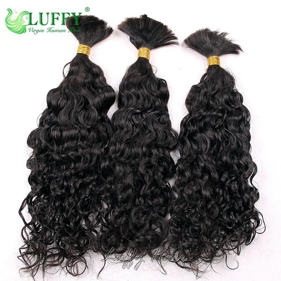 Extensiones a granel de cabello humano rizado suelto para trenzar cabello humano Remy sin trama Foto 1 de 4