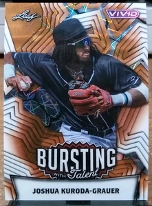 2025 Leaf Vivid Bursting With Talent Joshua Kuroda-Grauer 1/1 🔥🔥🔥🔥 - Picture 1 of 2
