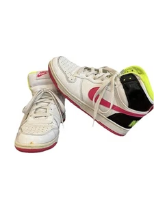 NIKE Sneakers Shoes Dunk High Top White Size 7Y 344578-100 2009 Kid Youth - Picture 1 of 11