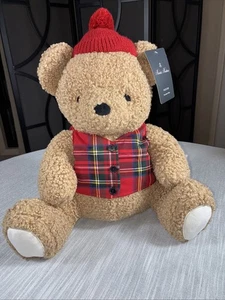 Brooks Brothers Faux Tartan Plaid Vintage Style Bär Weihnachten 16" x 17" NEU - Bild 1 von 6