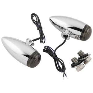 Kuryakyn Mini LED Bullet Lights - Amber/Smoke Lens - Chrome 2500 - Picture 1 of 5