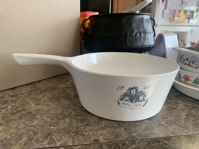RARO Corning Ware Corning Employee Regalo de Navidad 1965 2 1/2 qt Olla Sartén Foto 1 de 4