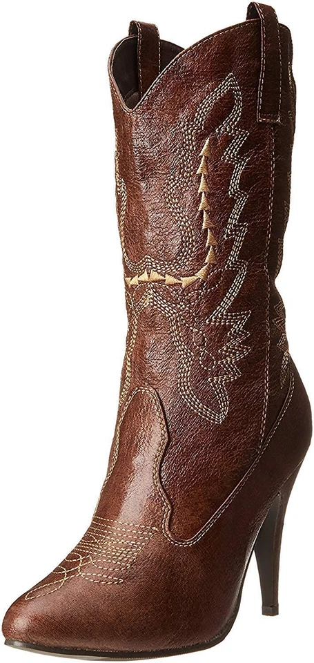 Mujeres Botas de Vaquero Tacón Alto Adulto Vaquera Western Disfraz Zapatos Talla 12 Foto 1 de 1