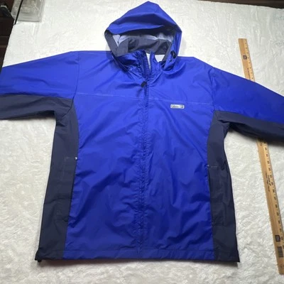 Chaqueta Stearns Dry Wear Para Hombre Cremallera Nylon Con Capucha Azul Negro Impermeable Talla L Foto 1 de 4