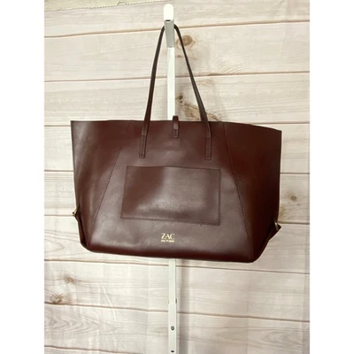  ZAC Zac Posen Eartha Folded-Guss et Tote - Maroon Large Tote Handbag - Image 1 of 4