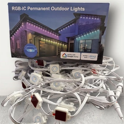 Постоянное наружное освещение Nexillumi для дома, 100 футов умное наружное освещение RGB - Изображение 1 из 4