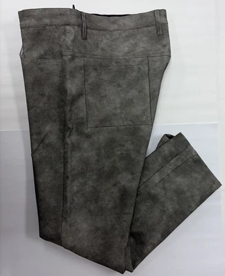 Pantalones de vestir Stacy Adams Quiet Luxury de cuero sintético para hombre 38W/30 grises vibraciones vintage Foto 1 de 4