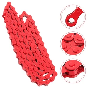 Kit de repuesto de cadena de bicicleta de metal para bicicleta de fitness rojo - Imagen 1 de 12