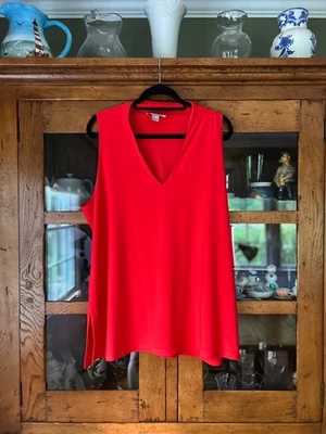 Camiseta sin mangas Joseph Ribkoff talla 20 estilo 171126 roja usada en excelente estado Foto 1 de 4