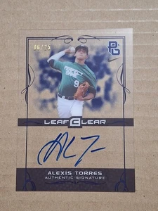 2015 ALEXIS TORRES LEAF CLEAR AUTOGRAPHED AUTO ROOKIE CARD RC /25 GAME #BA-AT1 - Picture 1 of 3
