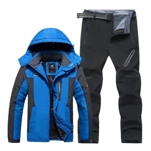 Ski Suit Men Winter Warm Waterproof Outdoor Sport Snow Jackets and Camping Pants - Picture 1 of 36
