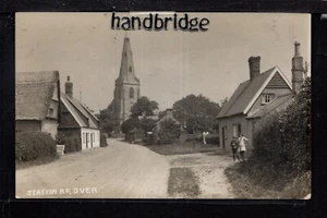 Over, Station Road - north west of Cottenham - real photographic postcard - Picture 1 of 2