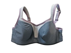 Panache Sport UK 30D Grey Mix Underwired Padded High Impact Sports Bra - Imagen 1 de 4