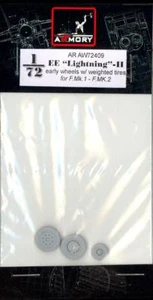 Armory Models 1/72 ENGLISH ELECTRIC LIGHTNING II EARLY WEIGHTED WHEELS Resin Set - Bild 1 von 2